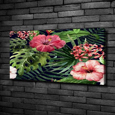 Tableau imprimé sur toile Fleurs tropicales