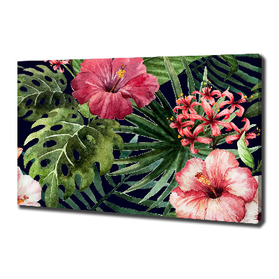 Tableau imprimé sur toile Fleurs tropicales