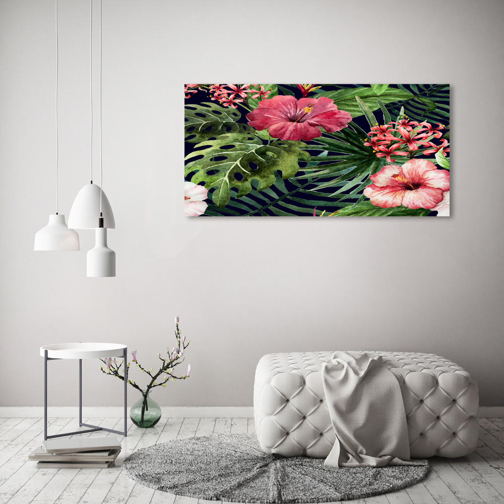 Tableau imprimé sur toile Fleurs tropicales