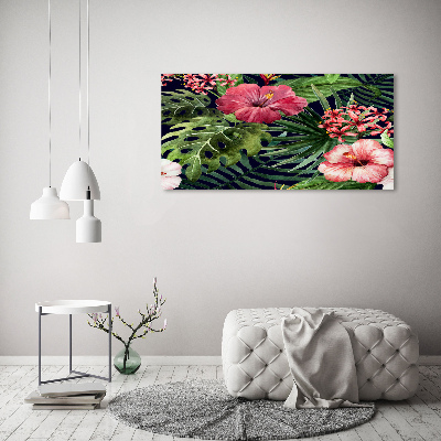 Tableau imprimé sur toile Fleurs tropicales