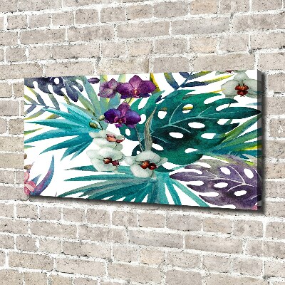 Tableau sur toile Les fleurs exotiques