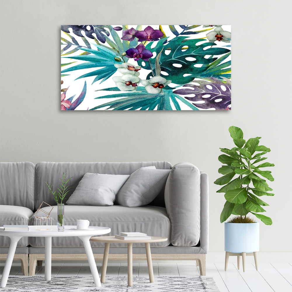 Tableau sur toile Les fleurs exotiques