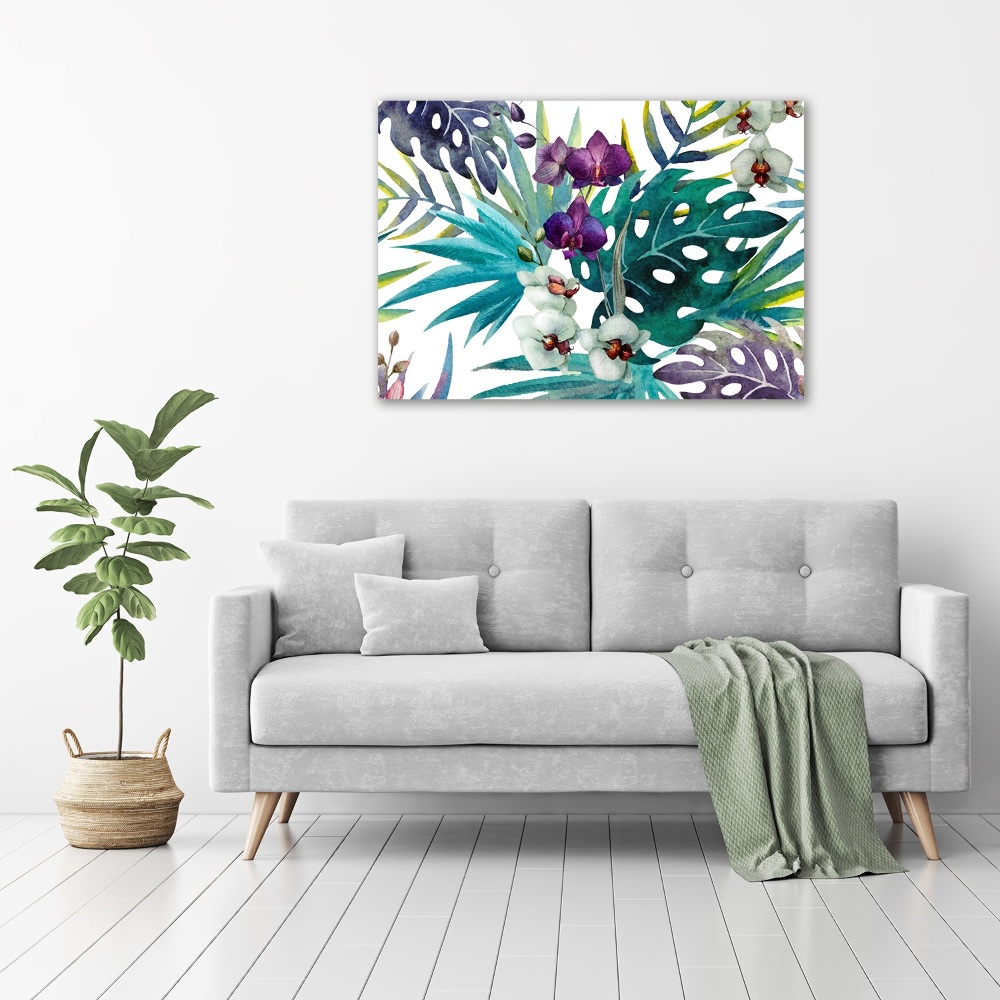 Tableau sur toile Les fleurs exotiques