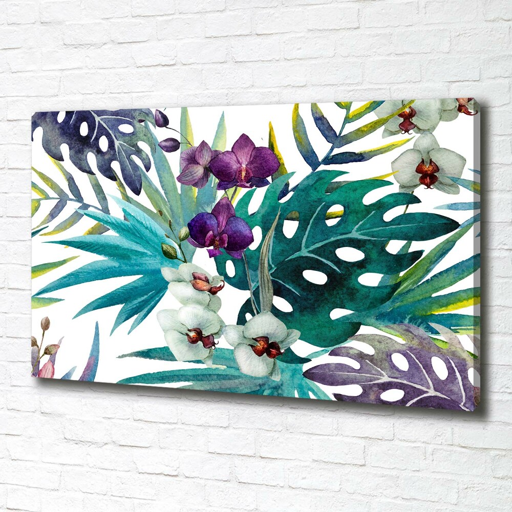 Tableau sur toile Les fleurs exotiques