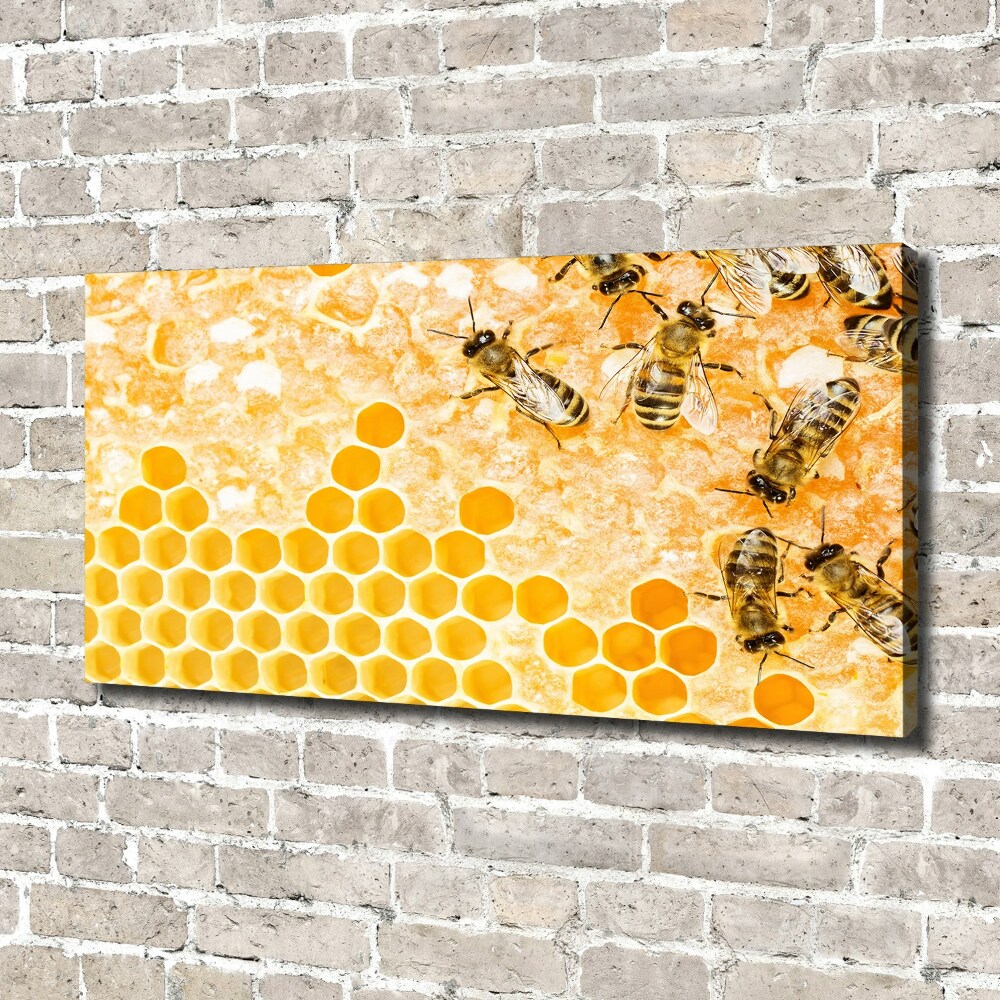 Tableau sur toile Abeilles travailleuses