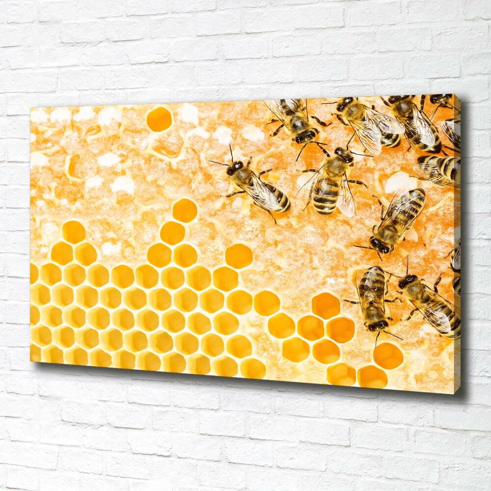 Tableau sur toile Abeilles travailleuses