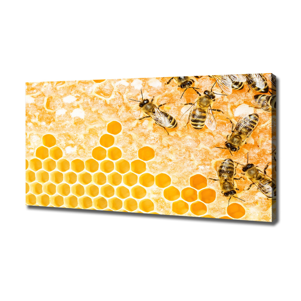 Tableau sur toile Abeilles travailleuses