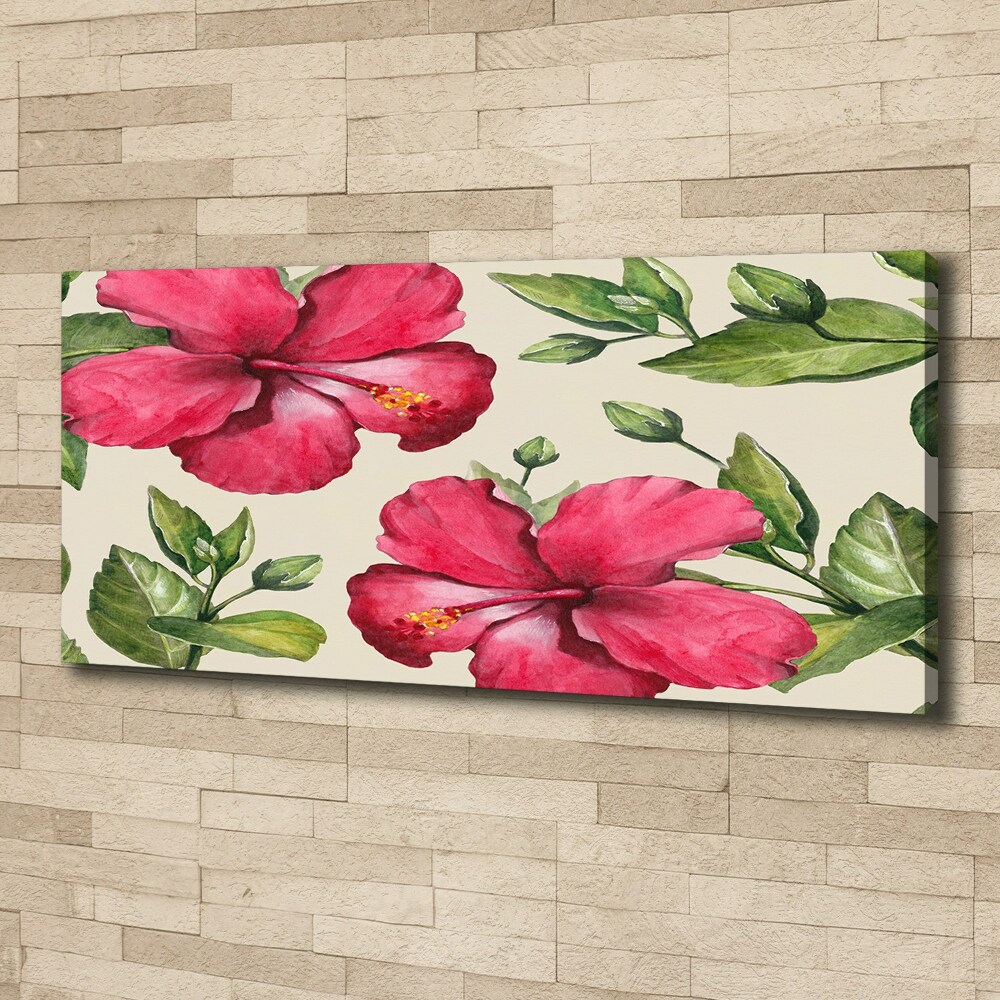 Tableau imprimé sur toile Hibiscus rose