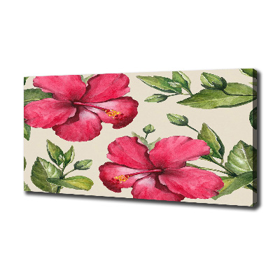 Tableau imprimé sur toile Hibiscus rose