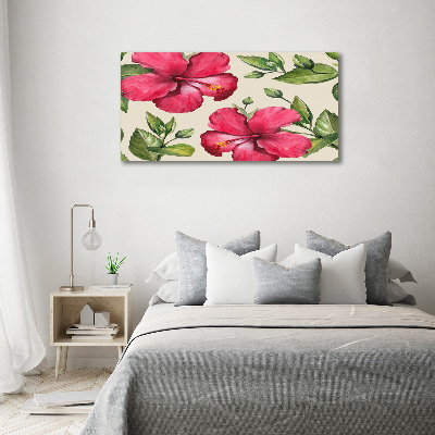 Tableau imprimé sur toile Hibiscus rose