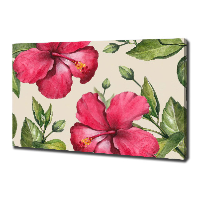 Tableau imprimé sur toile Hibiscus rose