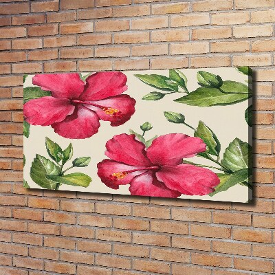 Tableau imprimé sur toile Hibiscus rose