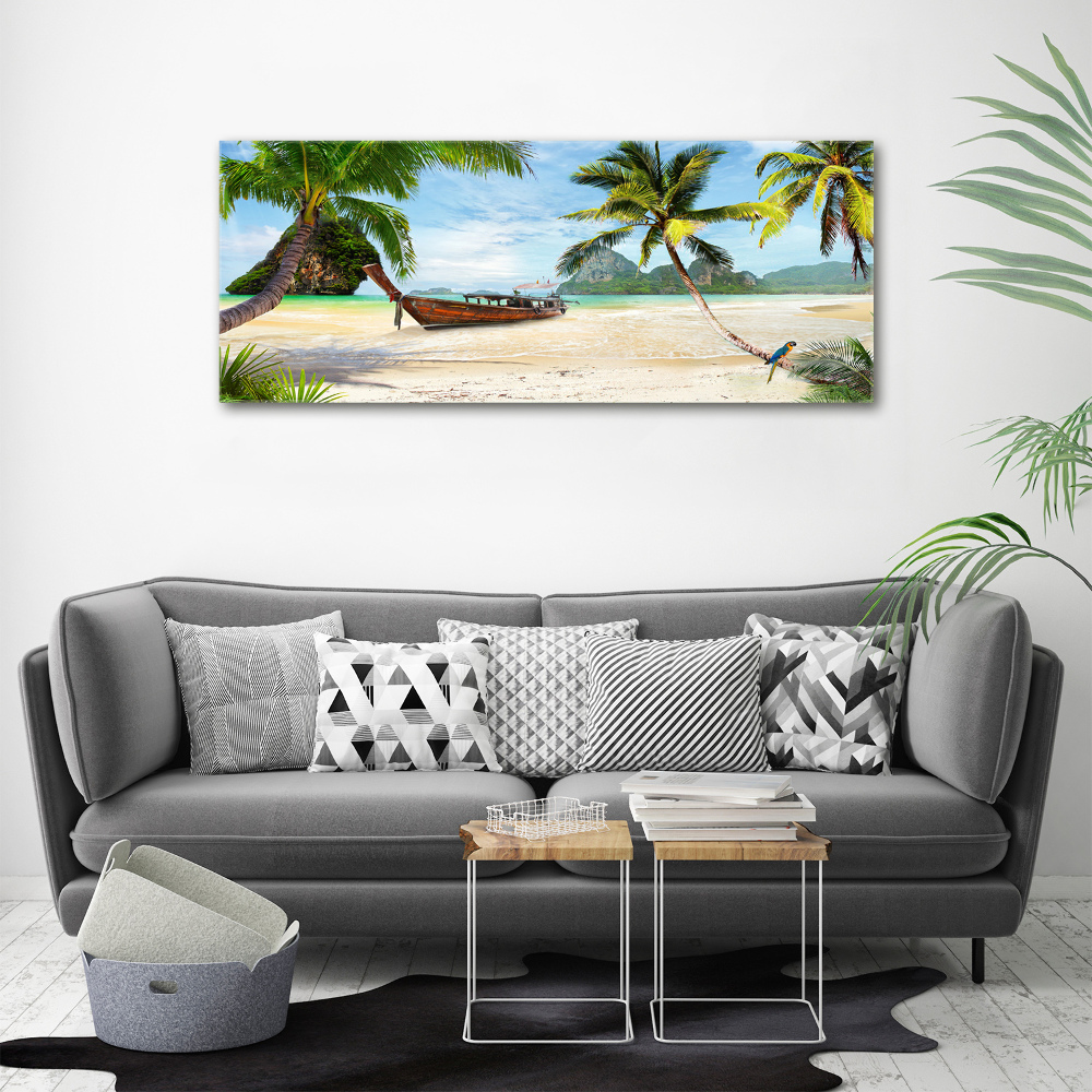 Tableau sur toile Palmiers sur la plage