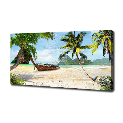 Tableau sur toile Palmiers sur la plage