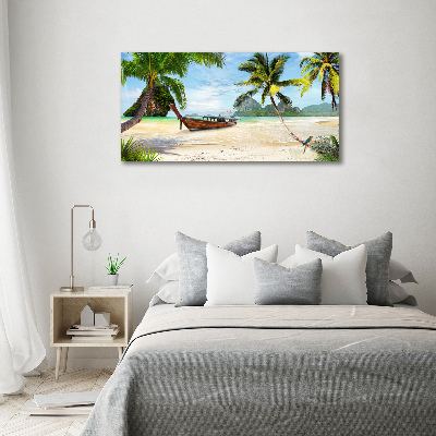 Tableau sur toile Palmiers sur la plage