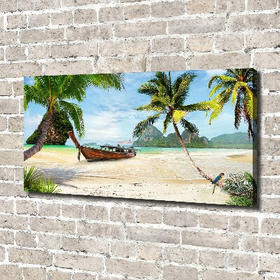 Tableau sur toile Palmiers sur la plage