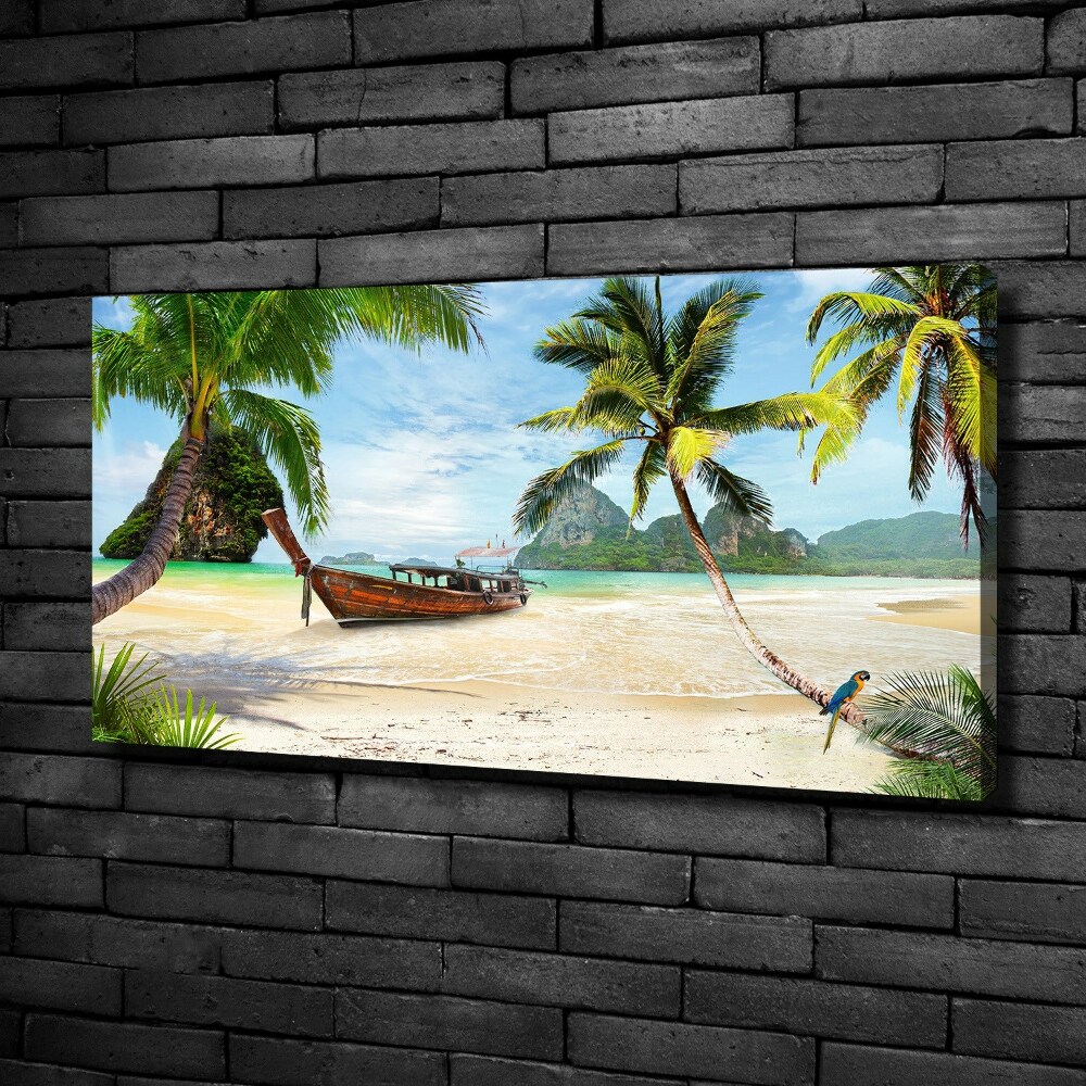 Tableau sur toile Palmiers sur la plage