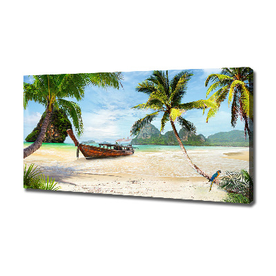 Tableau sur toile Palmiers sur la plage