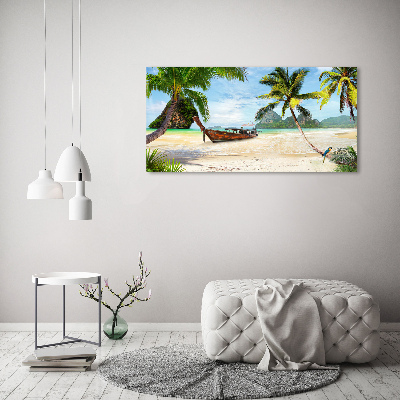 Tableau sur toile Palmiers sur la plage