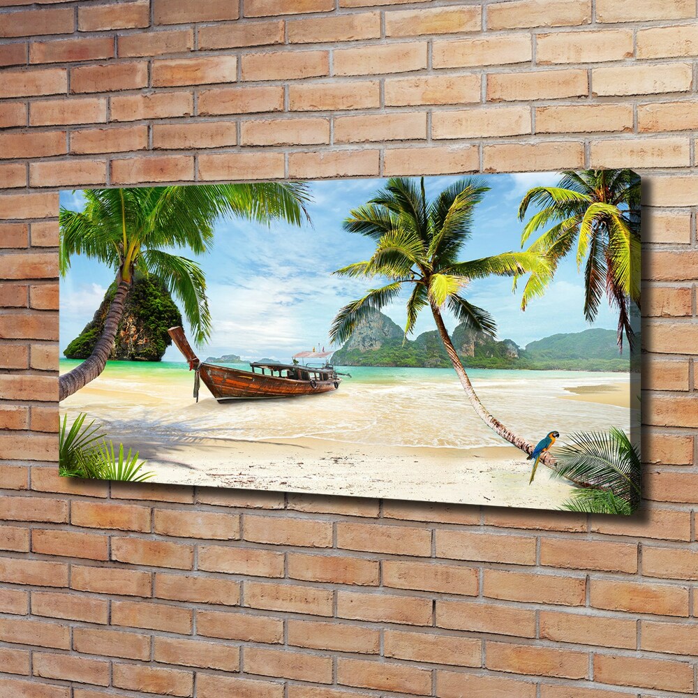 Tableau sur toile Palmiers sur la plage