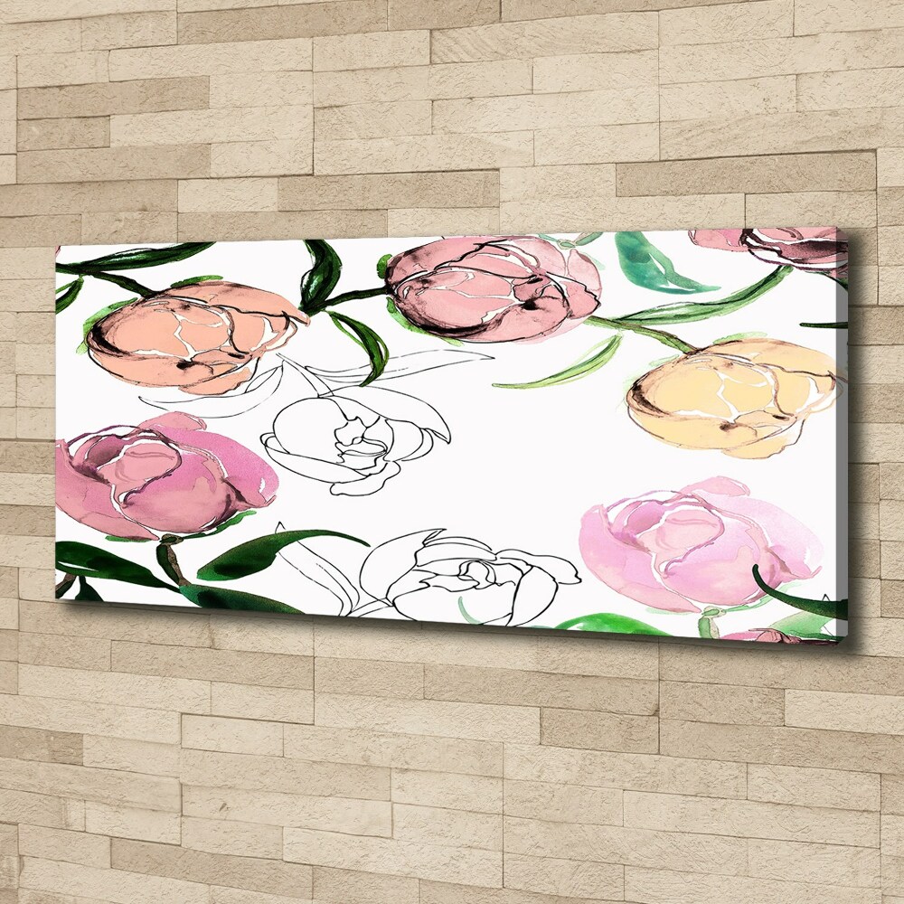 Tableau sur toile Bourgeons de pivoine