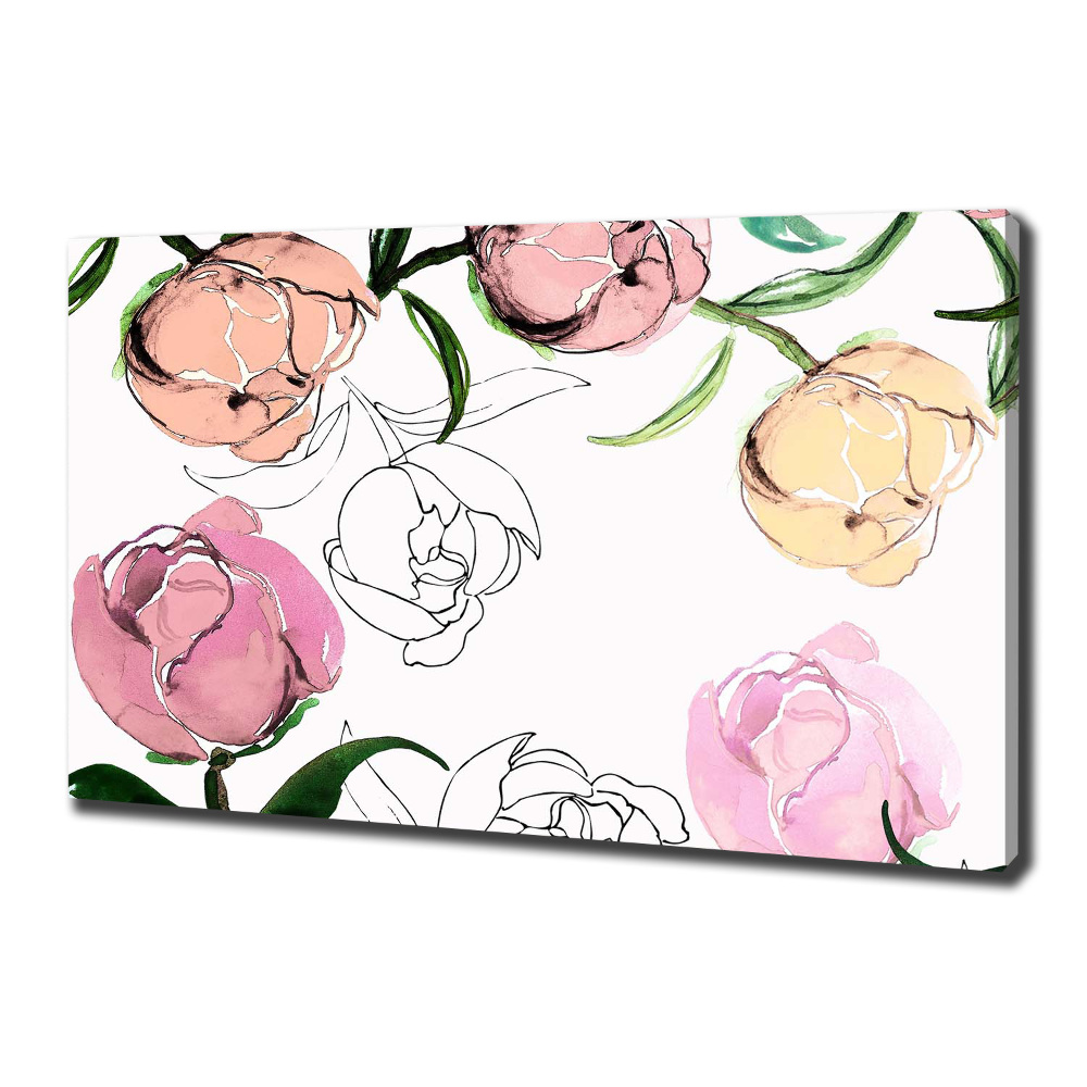 Tableau sur toile Bourgeons de pivoine