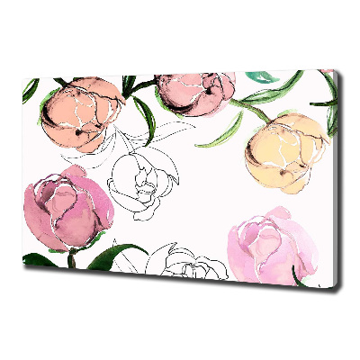 Tableau sur toile Bourgeons de pivoine