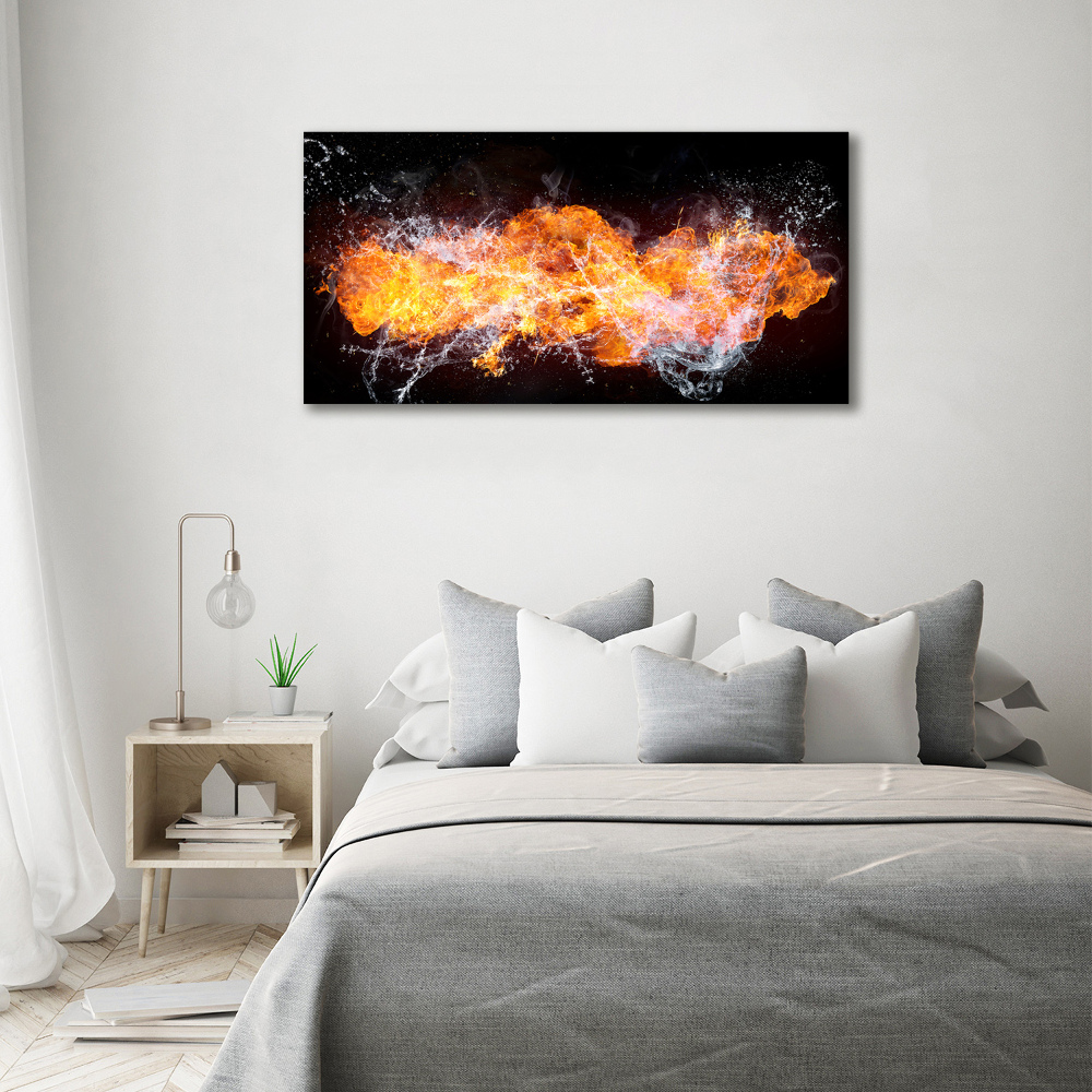 Tableau photo sur toile Feu et eau