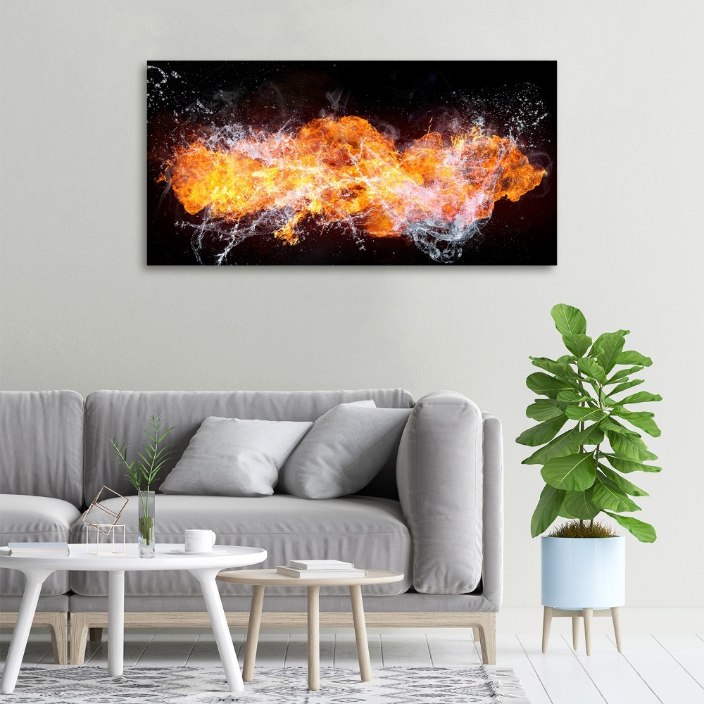 Tableau photo sur toile Feu et eau