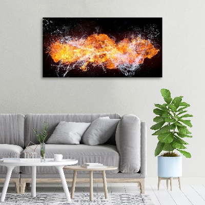 Tableau photo sur toile Feu et eau