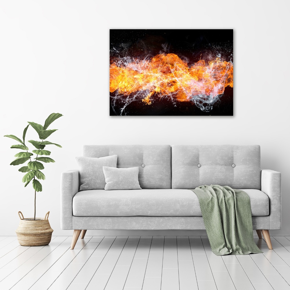 Tableau photo sur toile Feu et eau