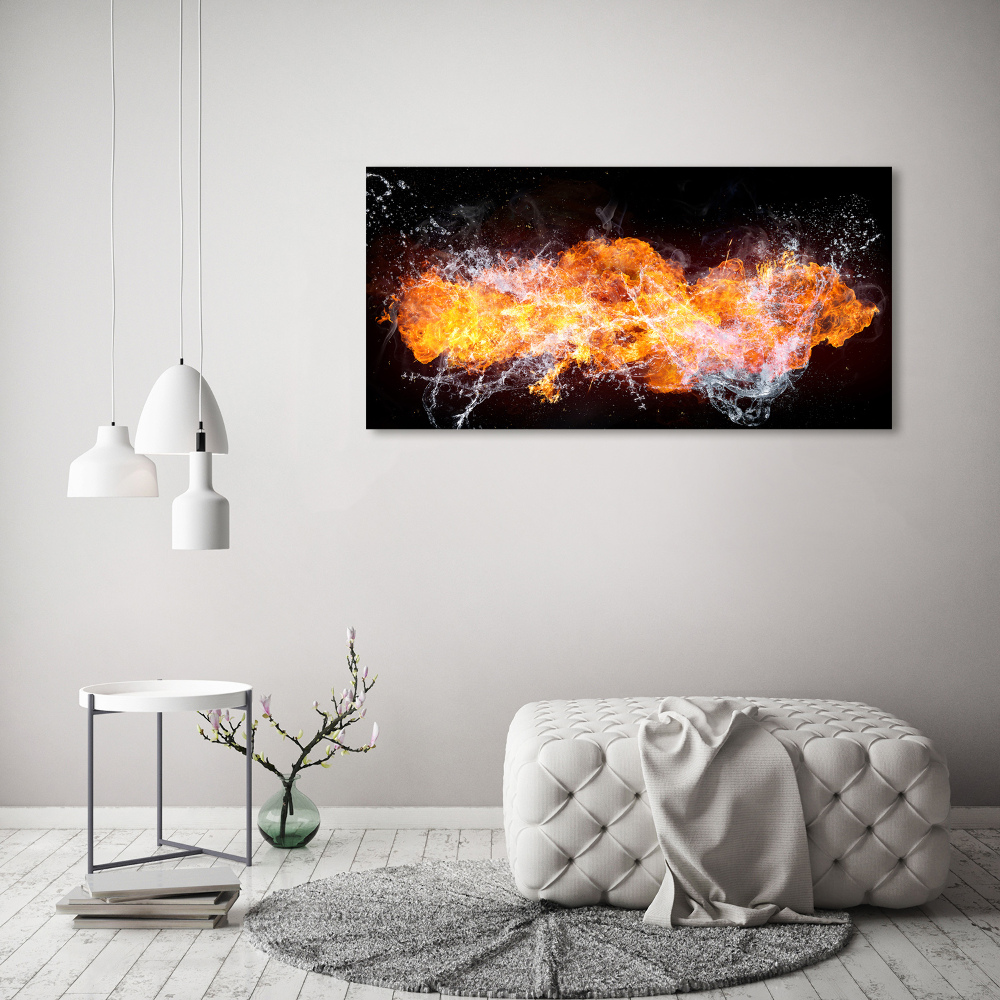 Tableau photo sur toile Feu et eau