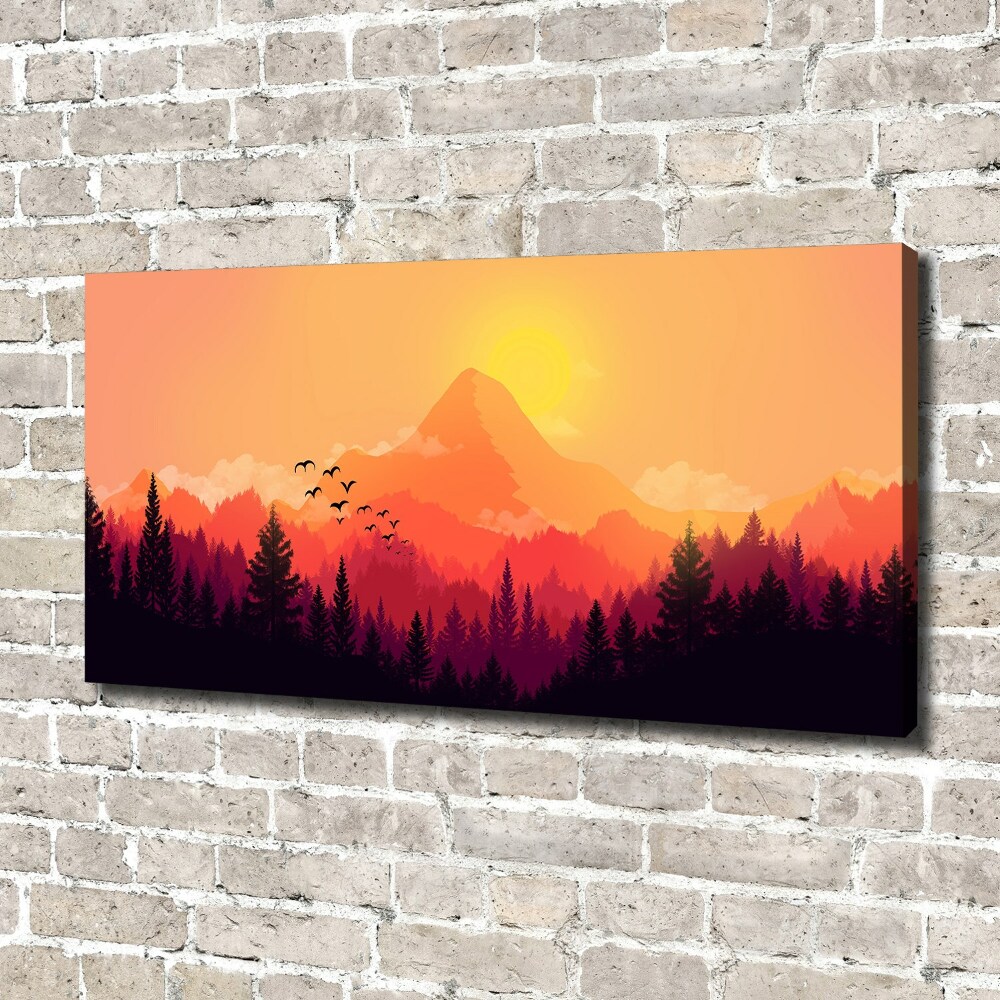 Tableau sur toile Paysage de montagne