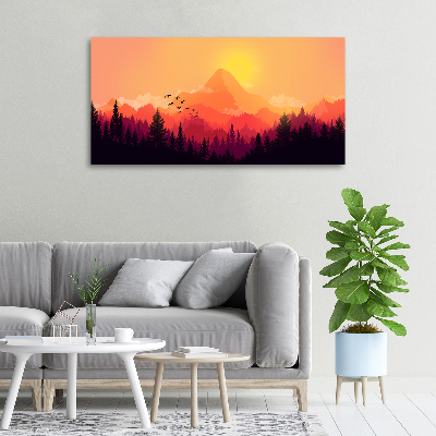 Tableau sur toile Paysage de montagne