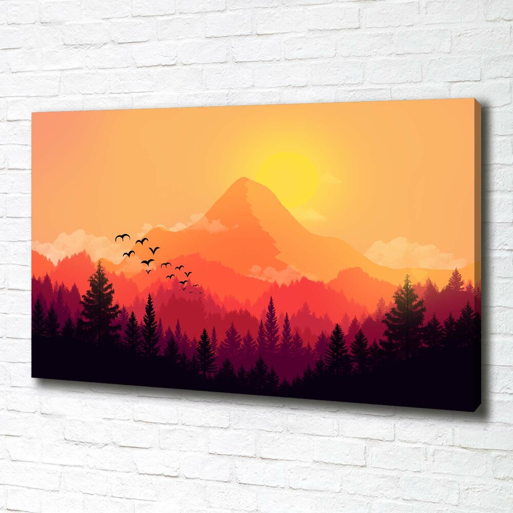 Tableau sur toile Paysage de montagne