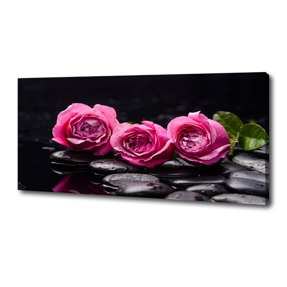 Tableau imprimé sur toile Roses roses