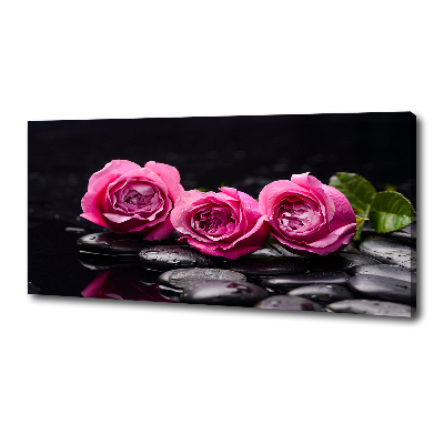 Tableau imprimé sur toile Roses roses