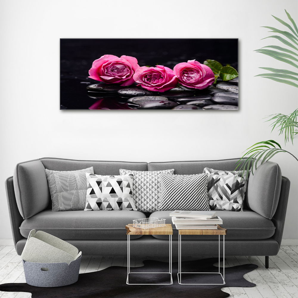 Tableau imprimé sur toile Roses roses