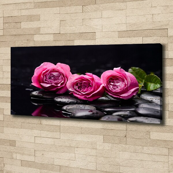 Tableau imprimé sur toile Roses roses