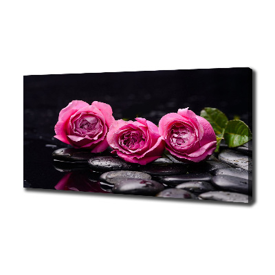 Tableau imprimé sur toile Roses roses