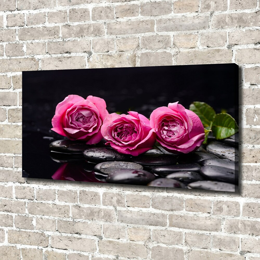 Tableau imprimé sur toile Roses roses