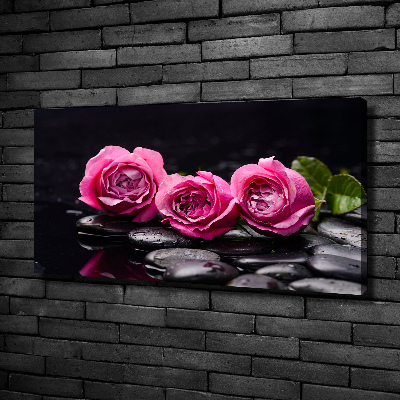 Tableau imprimé sur toile Roses roses