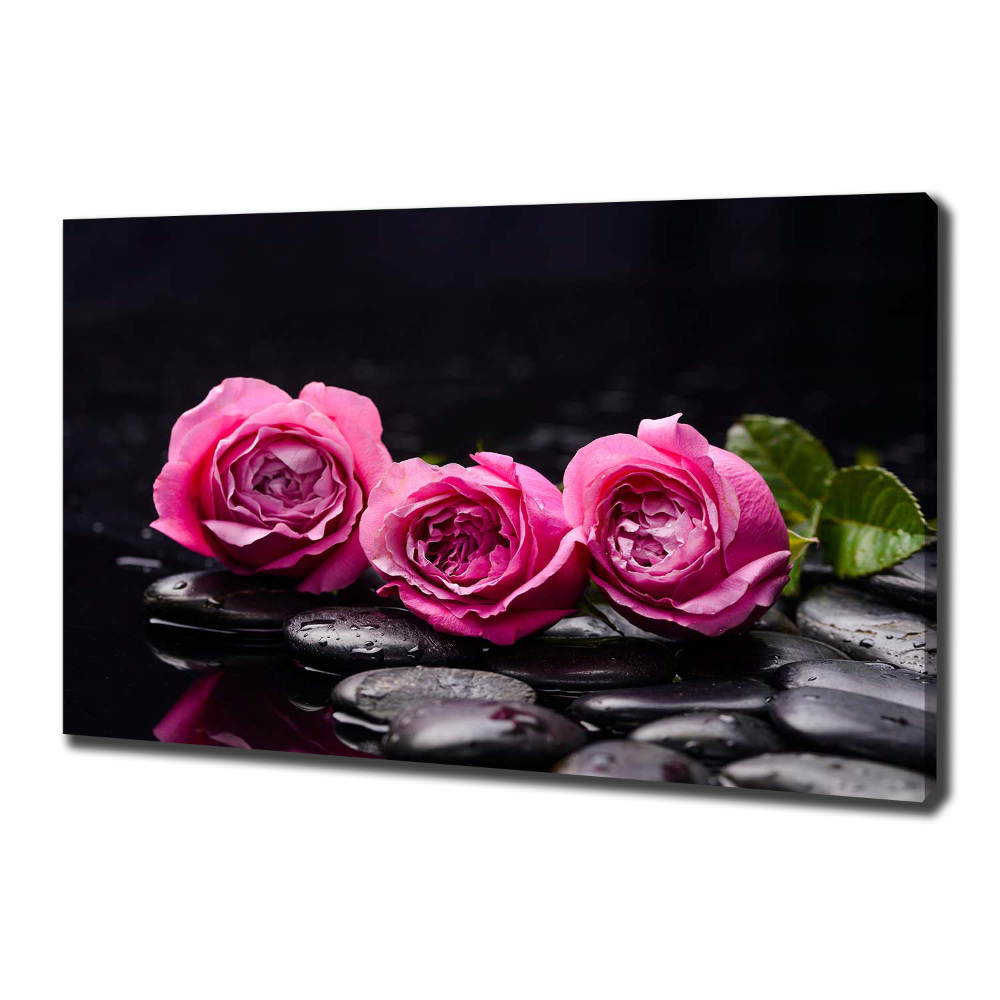 Tableau imprimé sur toile Roses roses