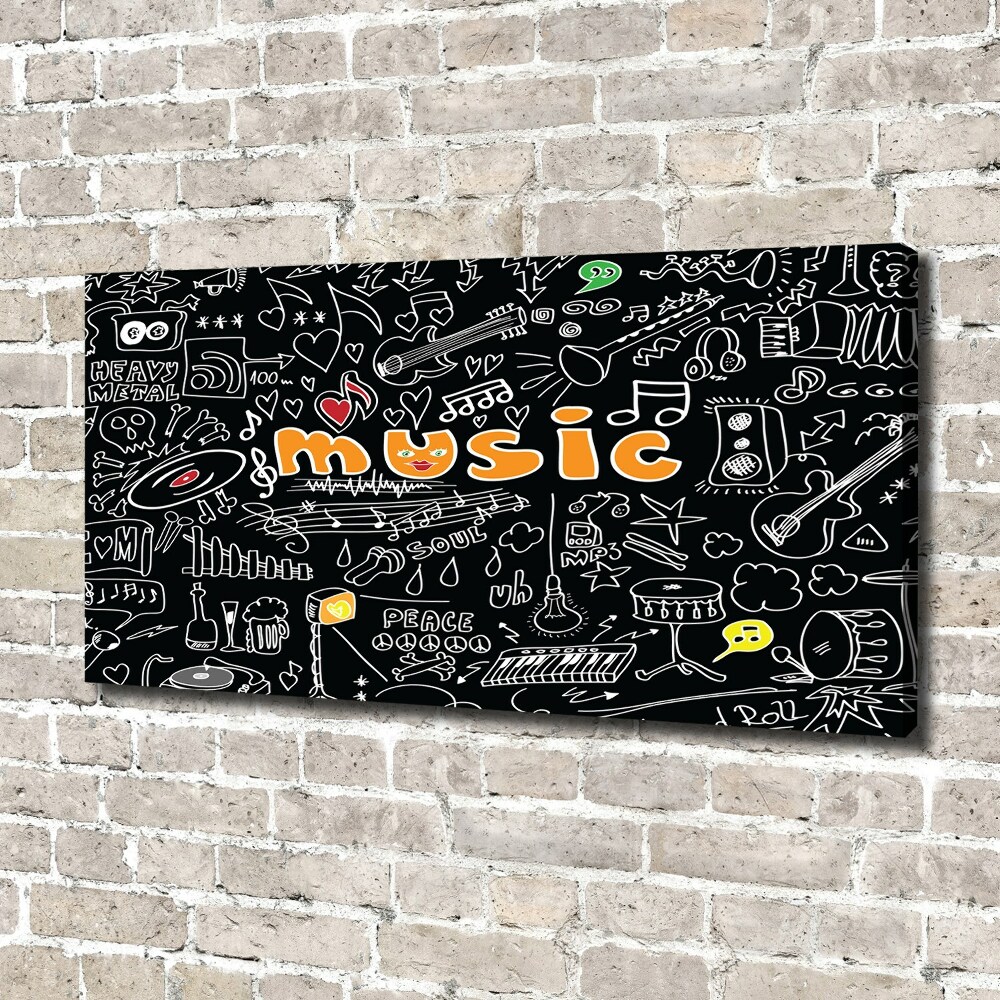 Tableau toile imprimée Symboles musicaux