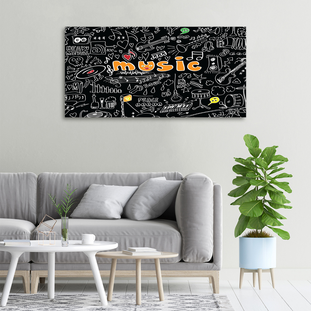 Tableau toile imprimée Symboles musicaux