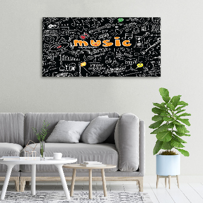 Tableau toile imprimée Symboles musicaux