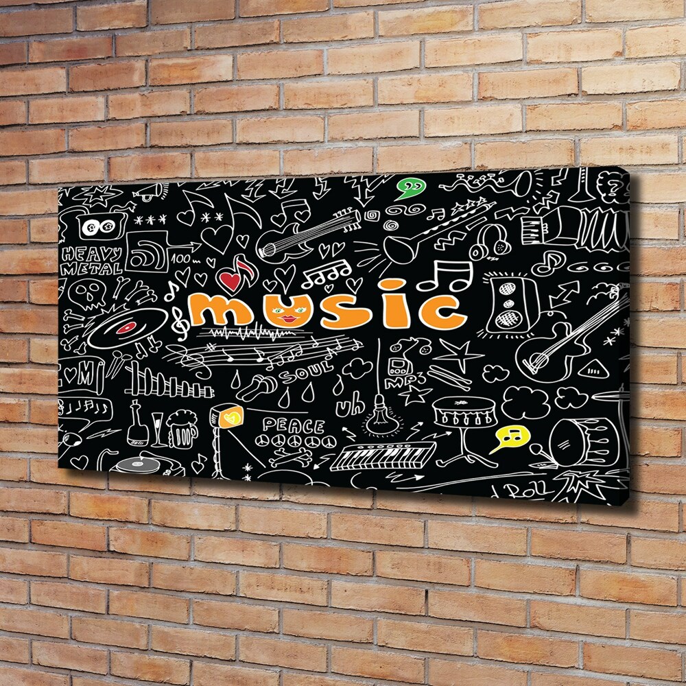 Tableau toile imprimée Symboles musicaux