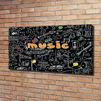 Tableau toile imprimée Symboles musicaux