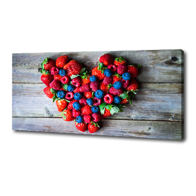 Tableau imprimé sur toile Coeur en fruits