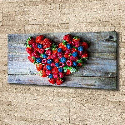 Tableau imprimé sur toile Coeur en fruits